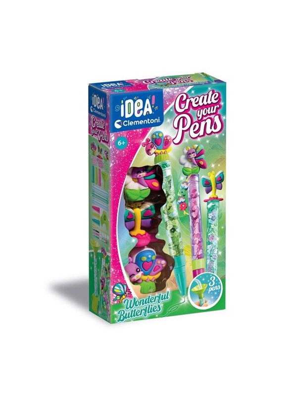 Clementoni Create Your Pens 3-Pack Wonderful Butterflies