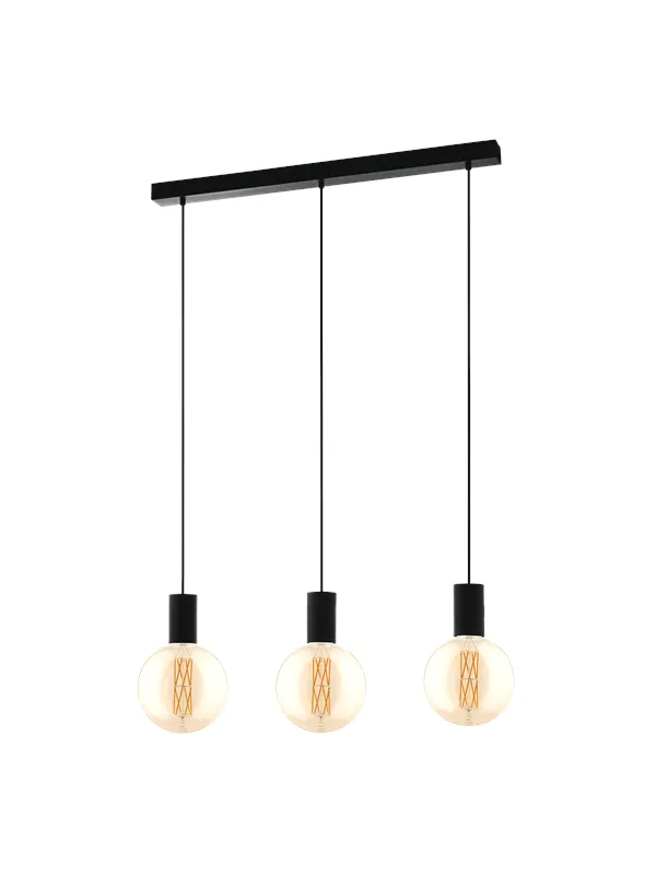 EGLO POZUETA cluster pendant 3L black
