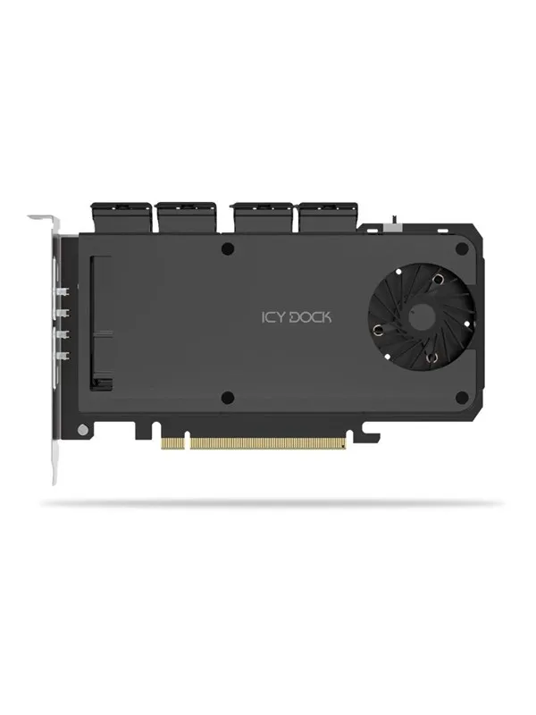 Icy dock ExpressSlot Slide MB204MP-1B - storage enclosure - PCIe 4.0 x16 (NVMe) - PCIe 4.0 x4
