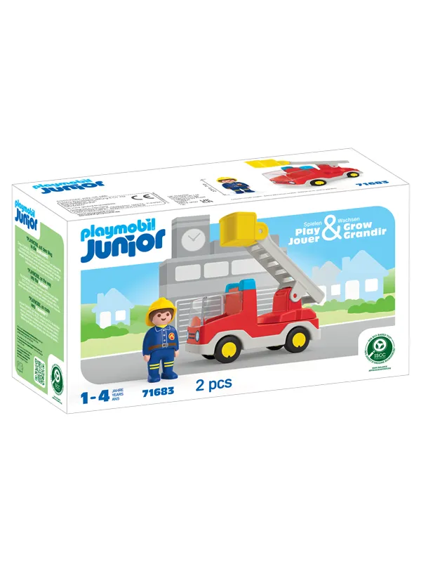 Playmobil 1.2.3 - Junior brannbil med stigeenhet