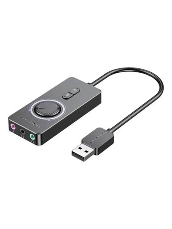 Vention External USB 2.0 audio card 1m (black)