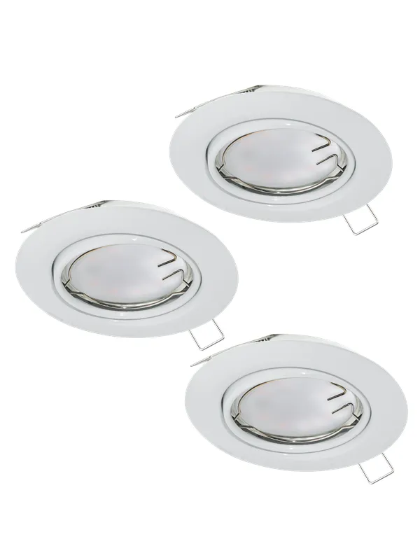 EGLO PENETO built-in spotlights 3000K Ø87 mm 3-pack white