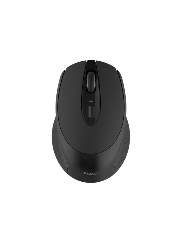 Deltaco Wireless office silent mouse USB receiver - Mus - Optisk - 4 - Grå