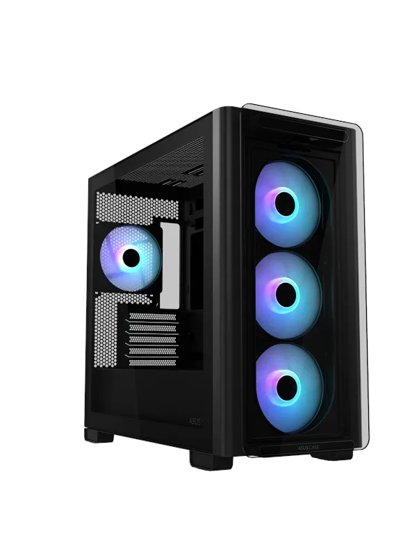 ASUS A23 PLUS TG ARGB BLACK - Kabinett - Miditower - Svart
