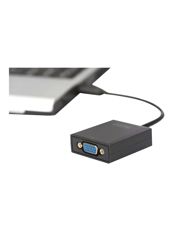 DIGITUS USB 3.0 to VGA Adapter ekstern videoadapter - sort