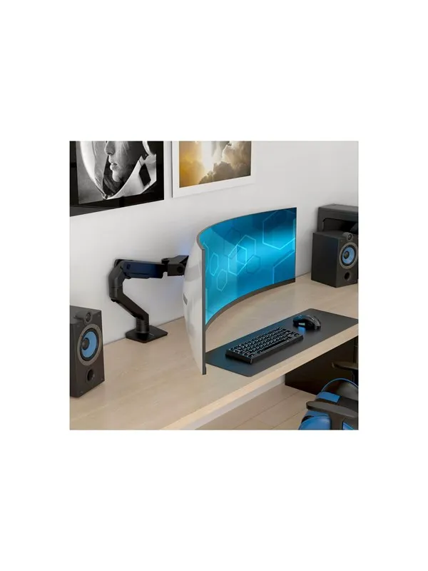 Ergotron HX mounting kit - Patented Constant Force Technology - for curved LCD display - for extreme-depth curved screens - matte black - Max 17 kg - recommended for 57"