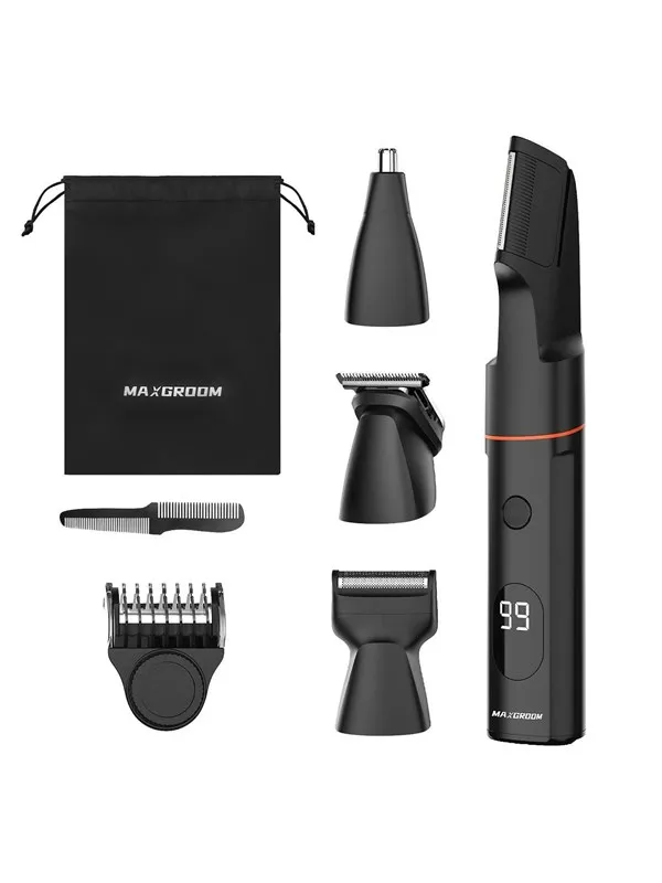 MAXGROOM Kroppstrimmer LK-881 Multifunctional Trimmer with Replaceable Tips - Black