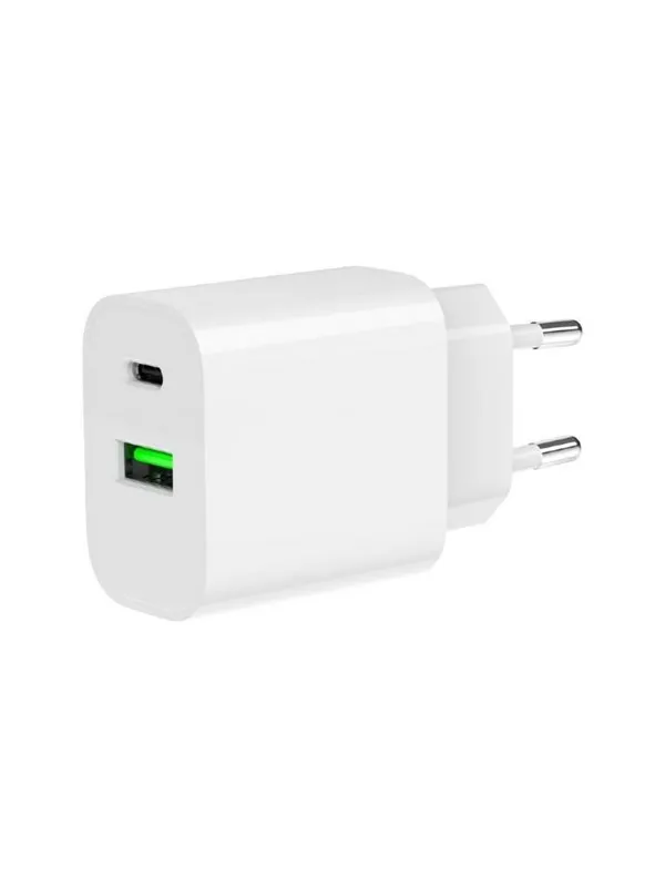 Gembird Universal GaN USB charger QC 3.0 & PD 20 W 2-port - White