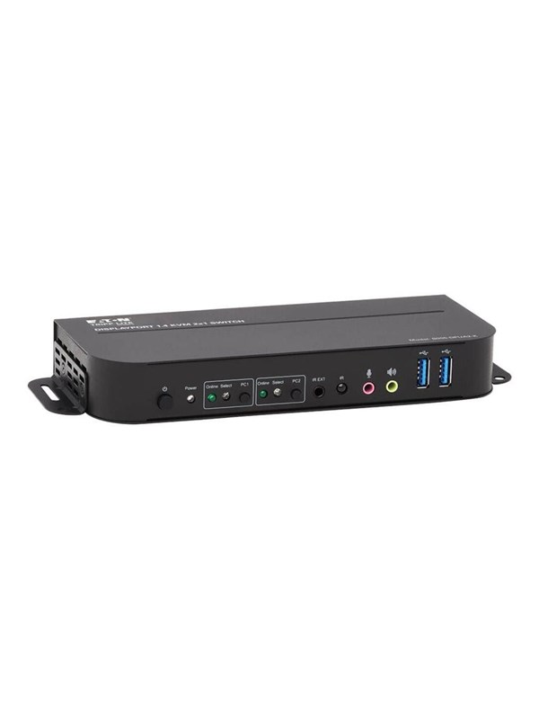 Eaton series DisplayPort USB KVM Switch 2-Port 4K 60Hz HDR DP 1.4 USB Cables