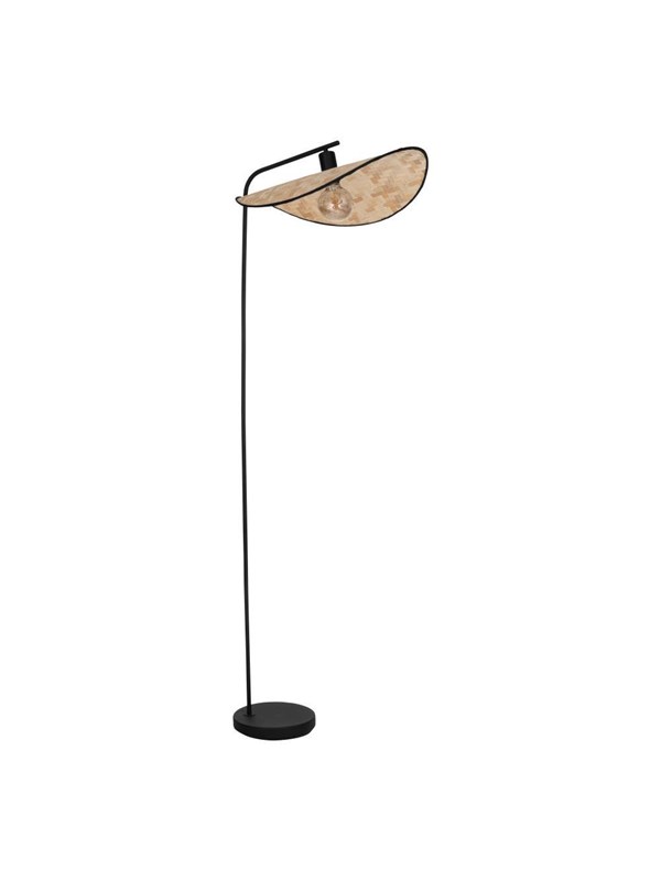 EGLO MARYWELL GULV H1595 E27 SVART/BAMBUS