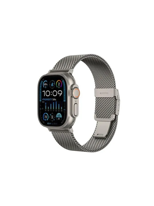 AmazingThing Titan Premium Metal Band for AppleWatch 38/40/41/42/44/45/46/49 mm - Silver