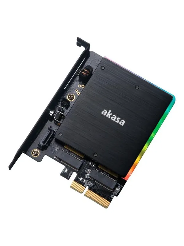 Akasa AK-PCCM2P-03 - storage controller - M.2 Card / SATA 6Gb/s - PCIe