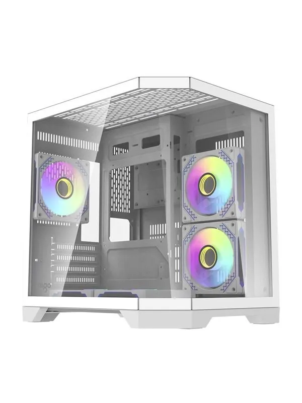 Darkflash FT350 Computer Case + 5 aRGB Fans - Kabinett - Hvit