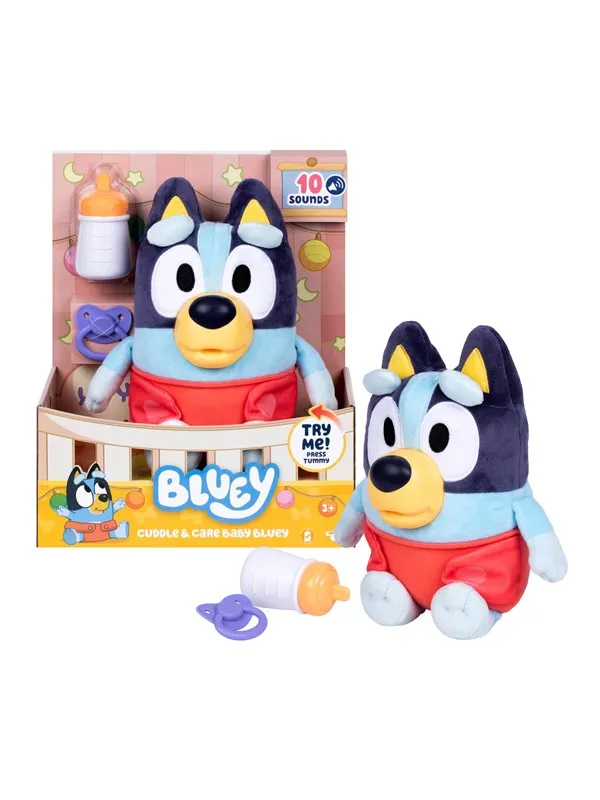 Bluey Cuddle & Care Baby  Plush w. sounds