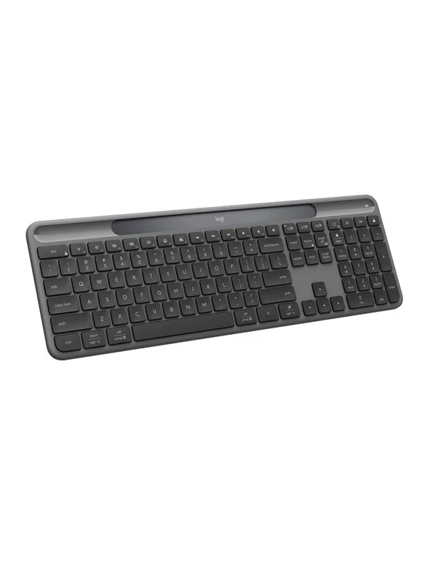 Logitech K980 Signature Slim Solar+ Wireless - Tastatur - Engelsk (USA) - Grå