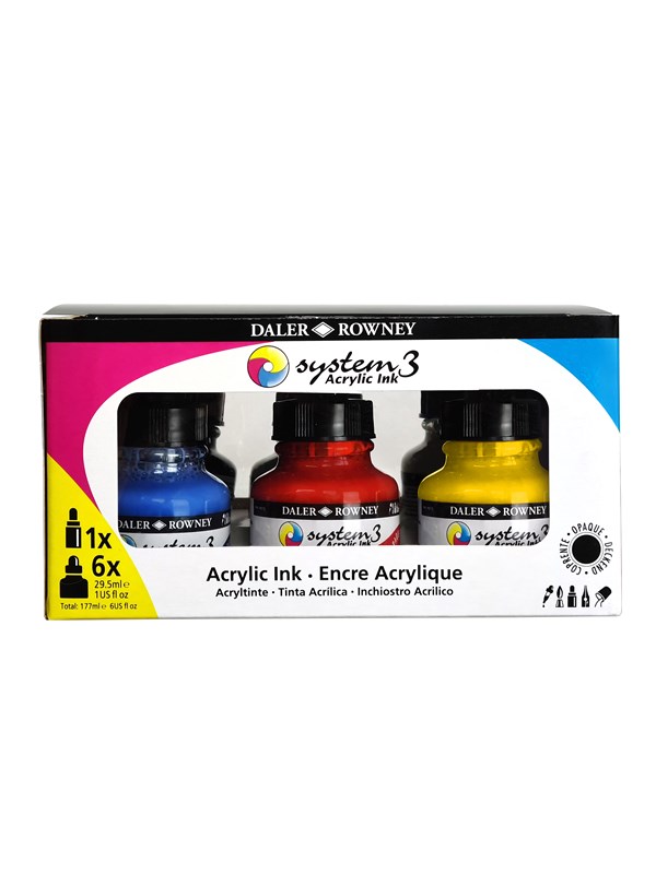 Daler-Rowney System3 Intro Ink Set 6x29.5 ml