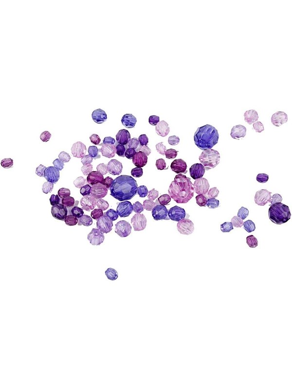 Creativ Company Faceted Beads Mix Purple 45 grams