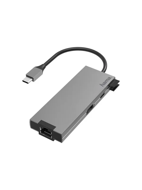 Hama Multiport Adapter - docking station - USB-C 3.2 Gen 1 - HDMI - GigE