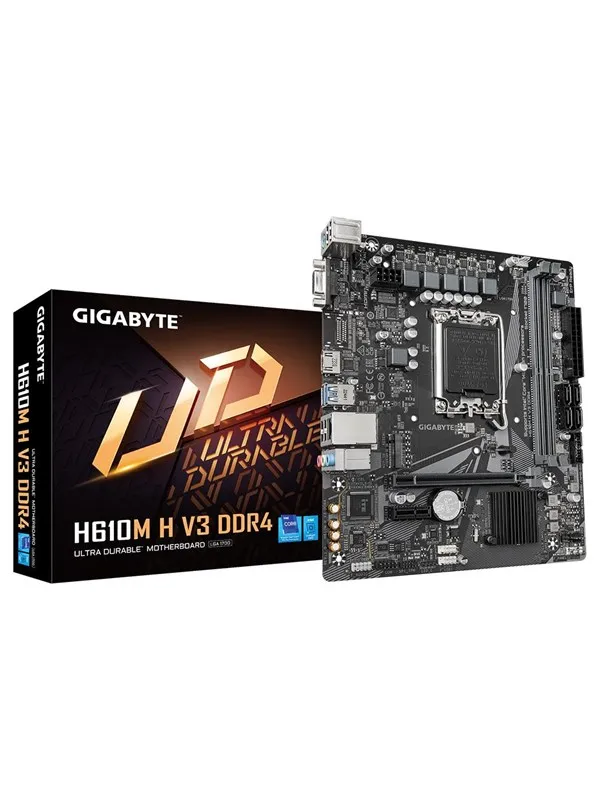 GIGABYTE H610M H V3 DDR4 Hovedkort - Intel H610 - Intel LGA1700 socket - DDR4 RAM - Micro-ATX