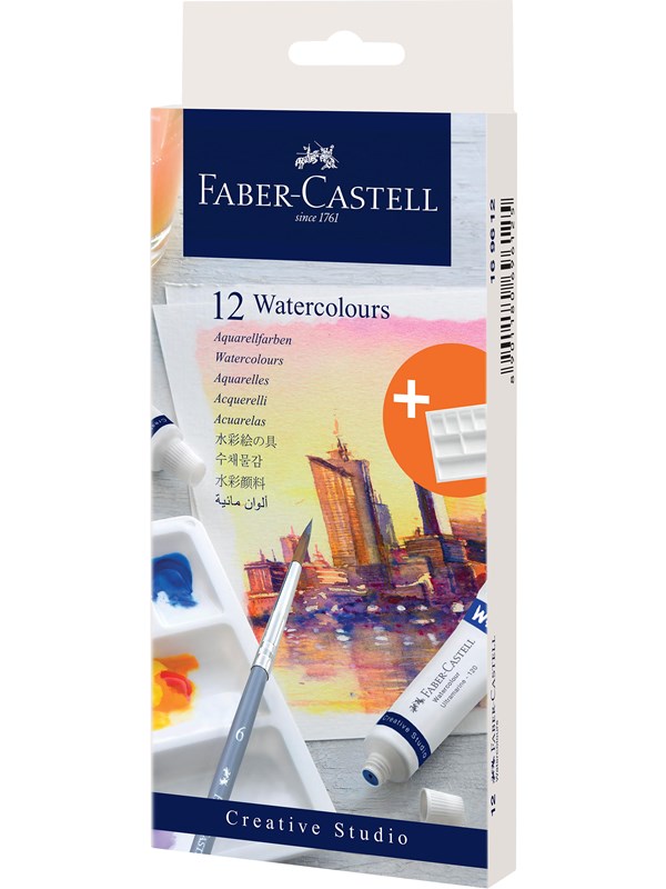 Faber-Castell Watercolour 12ct cardboard box