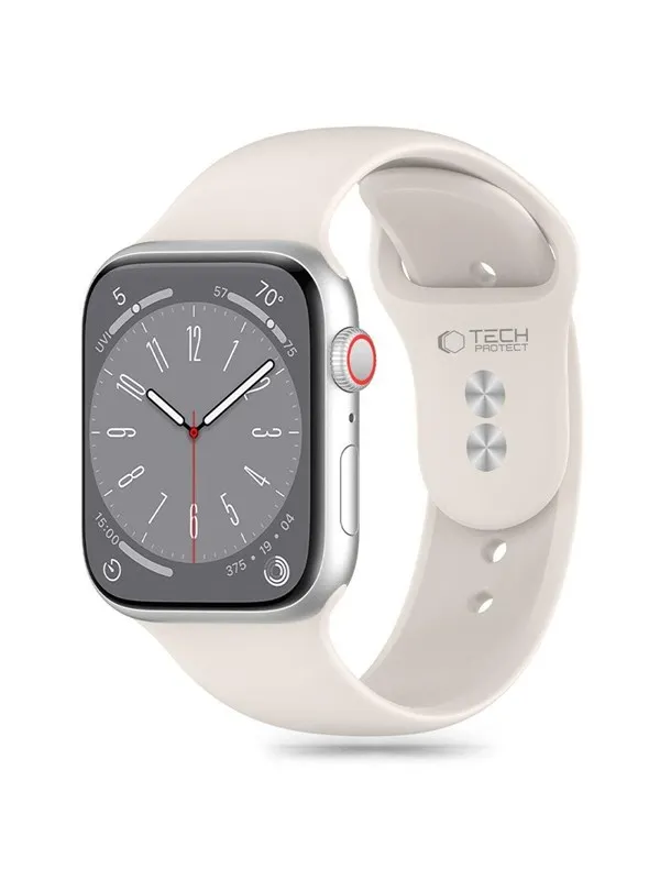 Tech-Protect  Silicone Strap for Apple Watch 4 / 5 / 6 / 7 / 8 / 9 / SE (38 / 40 / 41 mm) - Beige