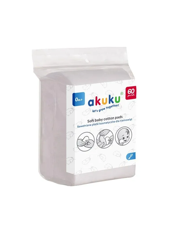 Akuku Soft baby cotton care pads (60 pcs)