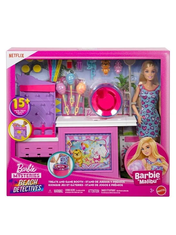 Barbie Mysteries: Beach Detectives Treats and Game Booth with "Malibu" Doll