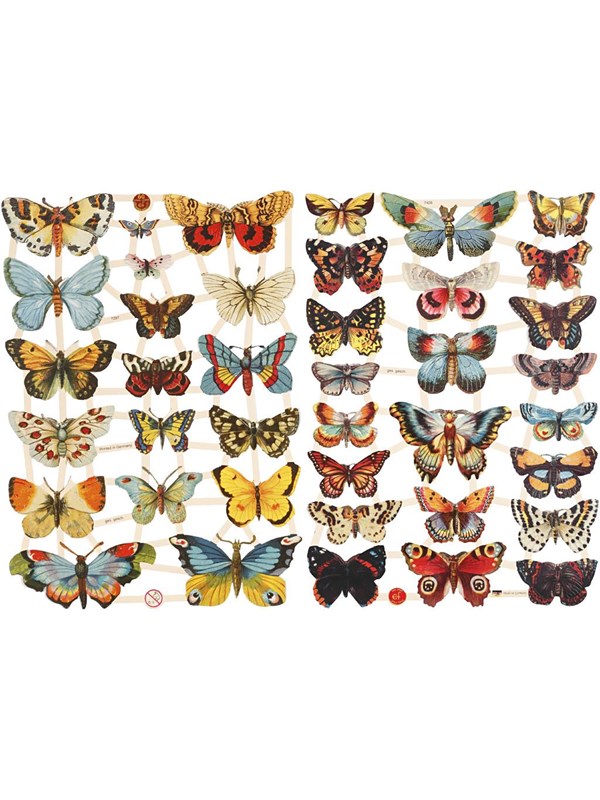 Creativ Company Vintage Pictures Butterflies 2 Sheets