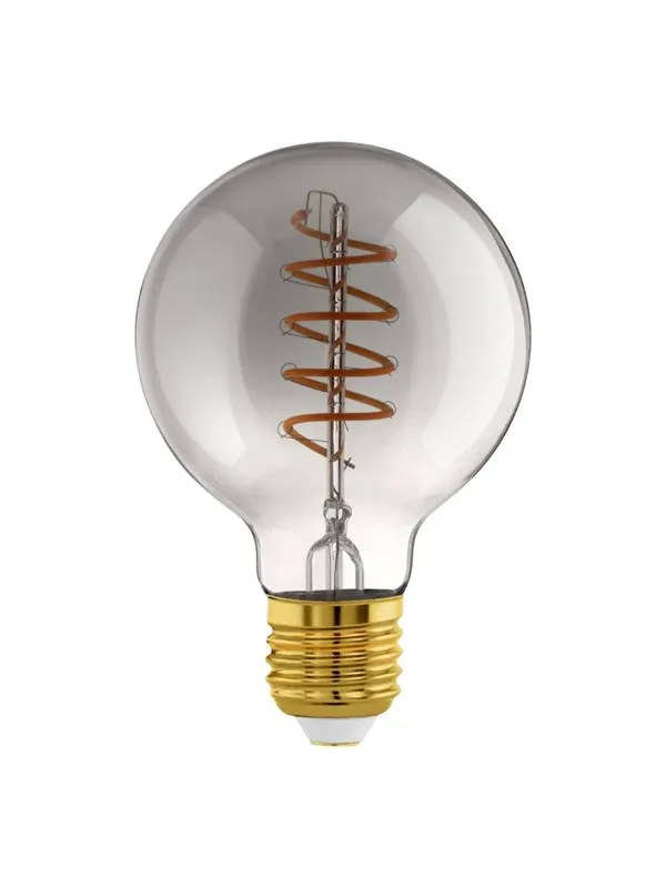 EGLO LED-lyspære G80 Globe 4W/820 100 lumen smoke dimmable E27