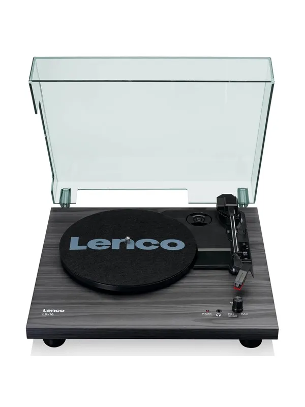 Lenco LS-10BK - Record Player with built-in speakers - Black - Platespiller Svart