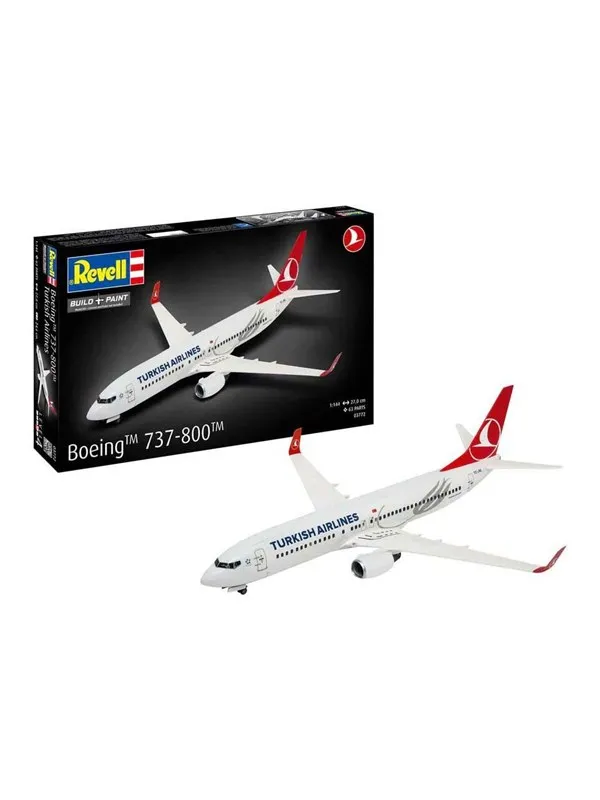 Revell Model Building Kit - Boeing 737-800 Turkish Airlines 1:144 - 63dlg.