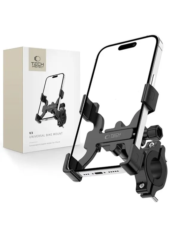 Tech-Protect V3 Bicycle Handlebar Phone Holder - Black