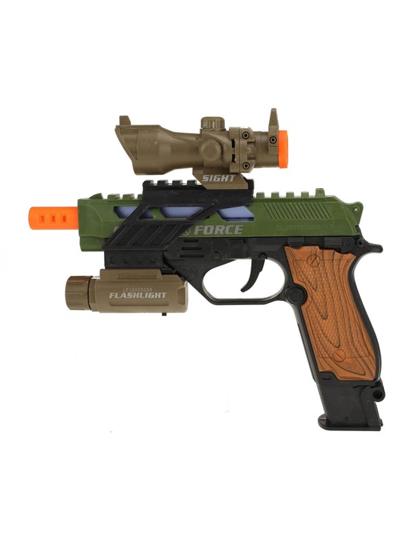 Toi-Toys Alfafox Military Pistol with Light and Sound and Flashlight