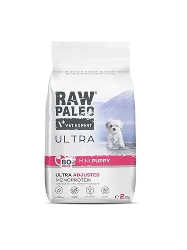 VetExpert Raw Paleo Ultra Mini Puppy Pork - dry dog food - 2kg