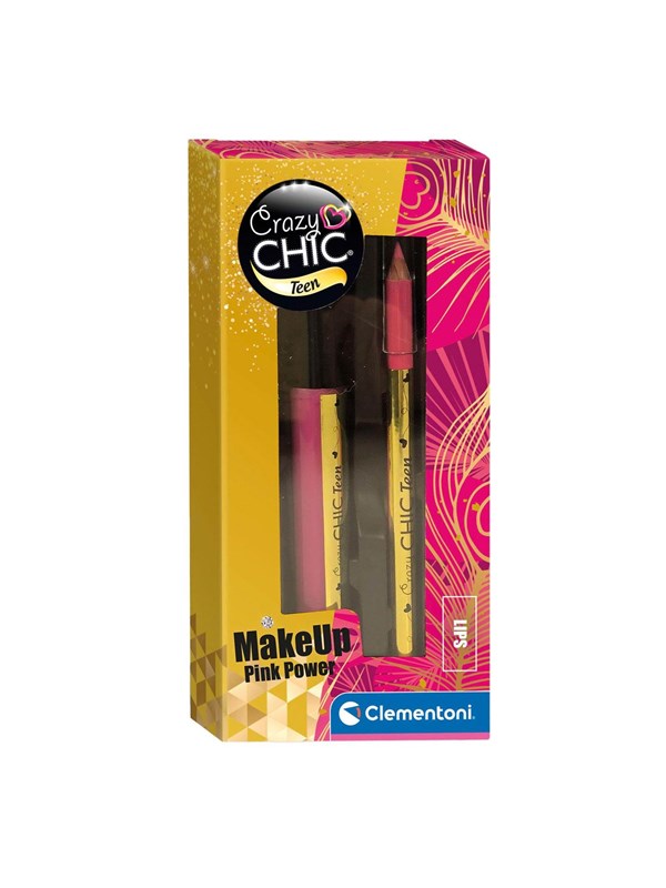 Clementoni Crazy Chic Lip Gloss and Lip Pencil Pink Power 2 pcs.