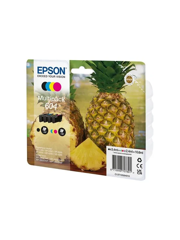 Epson 604 Multipack - 4-pack - black yellow cyan magenta - original - ink cartridge