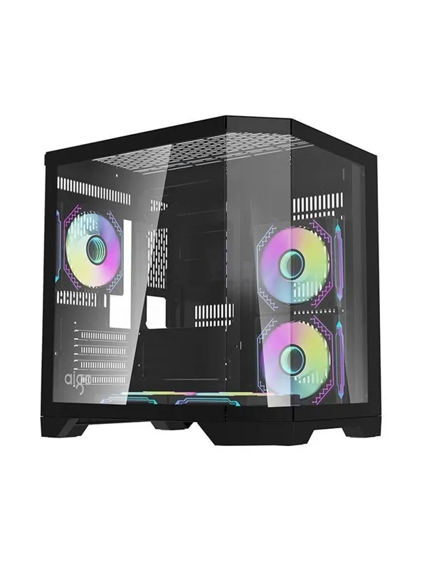 Darkflash FT350 Computer Case with 5 ARGB Fans - Black - Kabinett - Svart