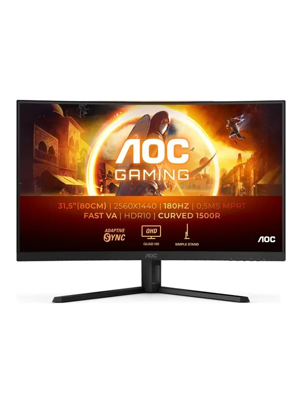 32" AOC CQ32G4VE - 2560x1440 (QHD) - 180Hz - Fast VA - HDR10 - Buet