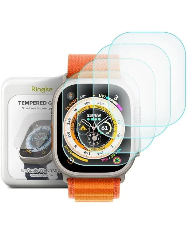 Ringke ID FC Glass 4-pack Tempered Glass for Apple Watch Ultra 1/2 (49mm)