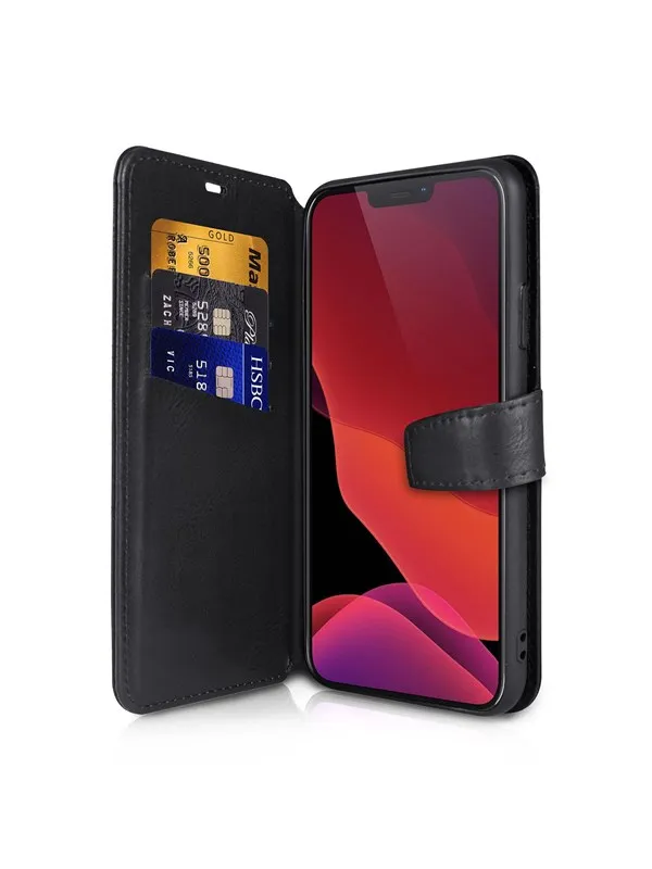 ITSKINS BOOK cover for iPhone 14 / 13®. Black