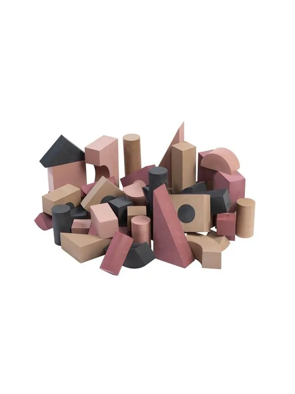 Babytrold Foam building blocks - Dusty Rose - 52 pieces