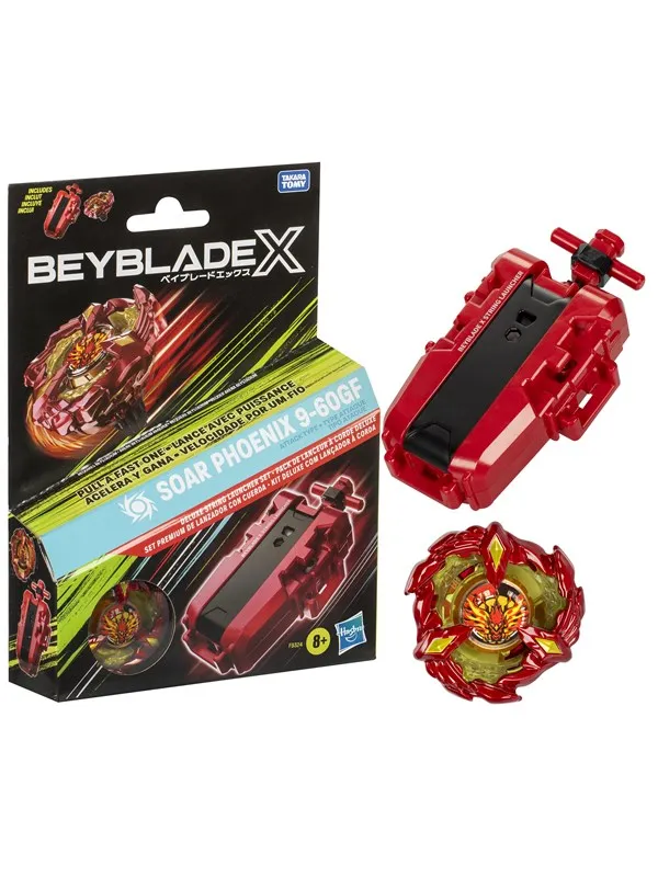 Beyblade X Soar Phoenix 9-60GF Deluxe String Launcher Set