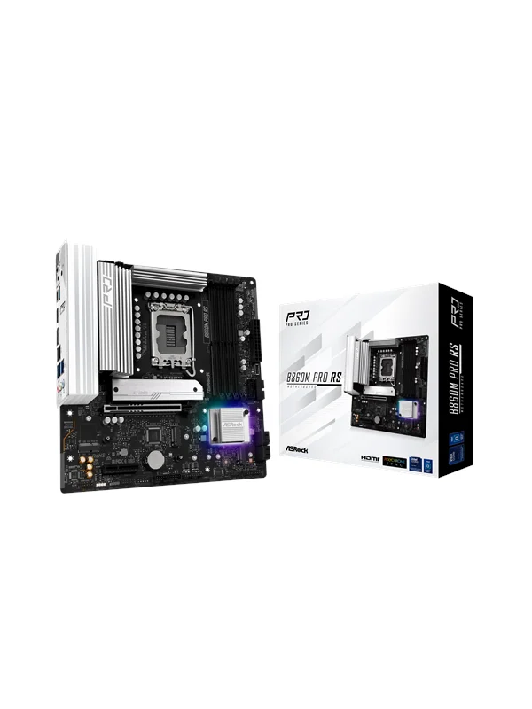 ASRock B860M Pro RS Hovedkort - Intel B860 - Intel LGA1851 socket - DDR5 RAM - Micro-ATX