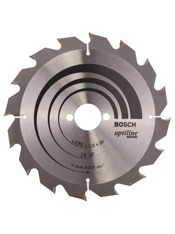 Bosch Sirkelsagblad Optiline Wood 190 x 30 x 2,0 mm, 16