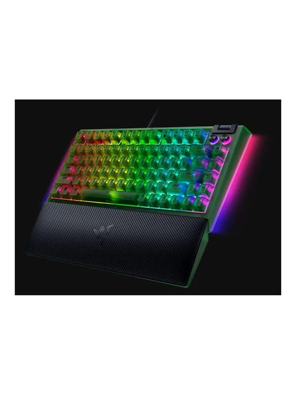 Razer BlackWidow V4 75% Hotswap - Tactile Mechanical - Phantom Green Edition - Gamingtastatur - Uten numpad - Engelsk (USA) - Grønn