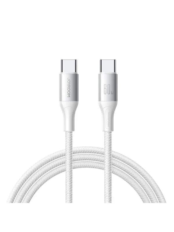 Joyroom S-A28 Flash Series 60W USB-C - USB-C Cable 1m - White