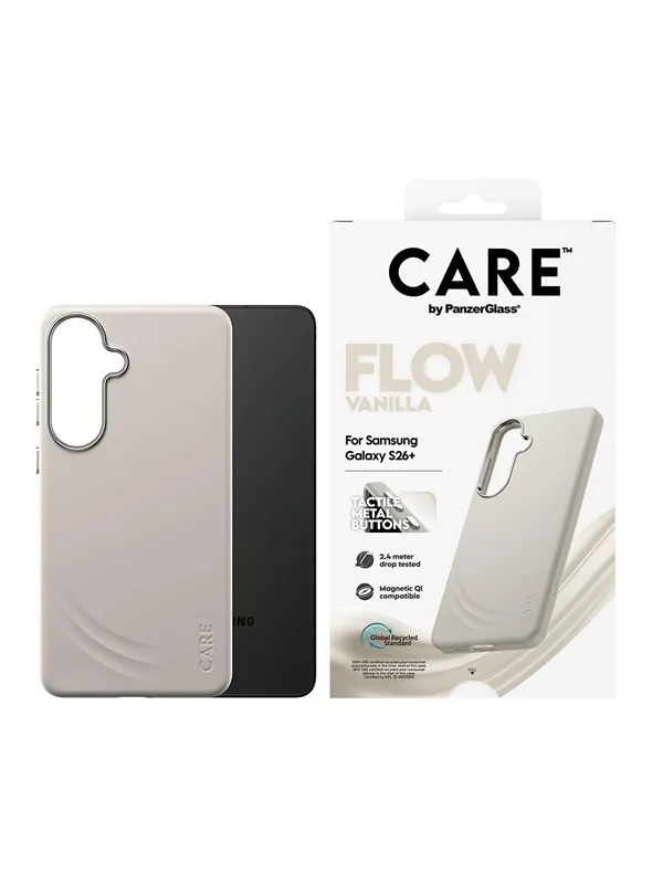 CARE by PanzerGlass Flow Case Vanilla w. QI Samsung Galaxy S26+