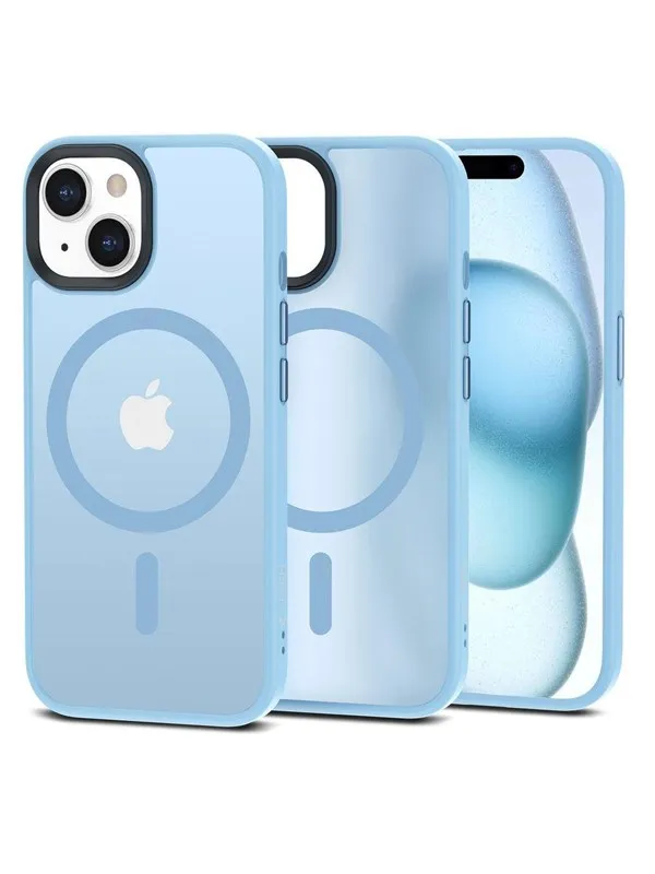 Tech-Protect MagMat MagSafe Case for iPhone 15 - Matte Blue