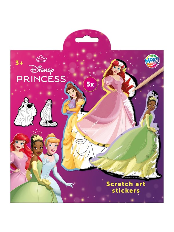 Creative Craft Group - Scratch Art Stickers - Disney Princess 6 pcs.