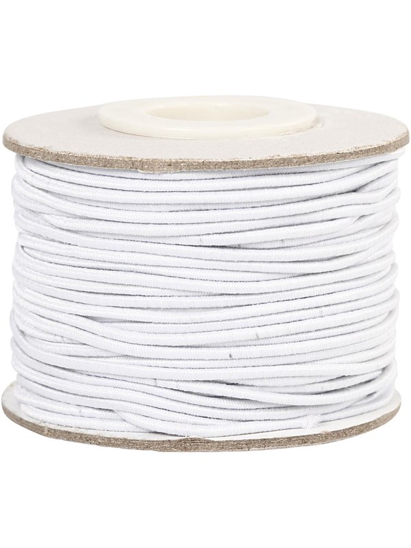 Creativ Company Elastic Thickness 1mm White 25m